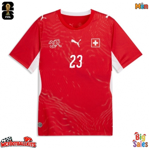 Switzerland Zeki Amdouni #23 Replica Home Stadium Shirt World Cup 2026 Short Sleeve